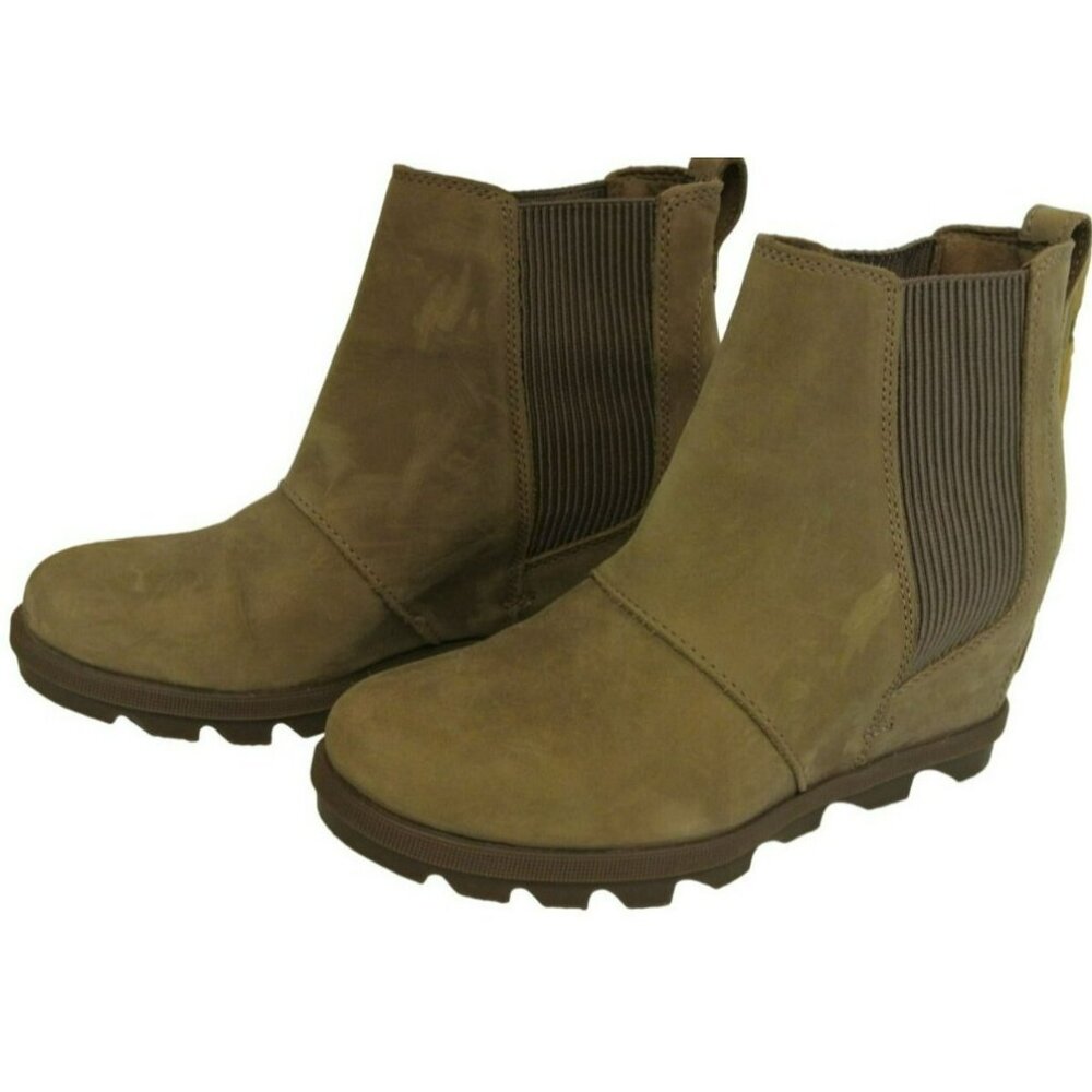Sorel Slip on Arctic Joan of Arctic Wedge II Winter Leather Boots size 7.5 - Picture 2 of 9